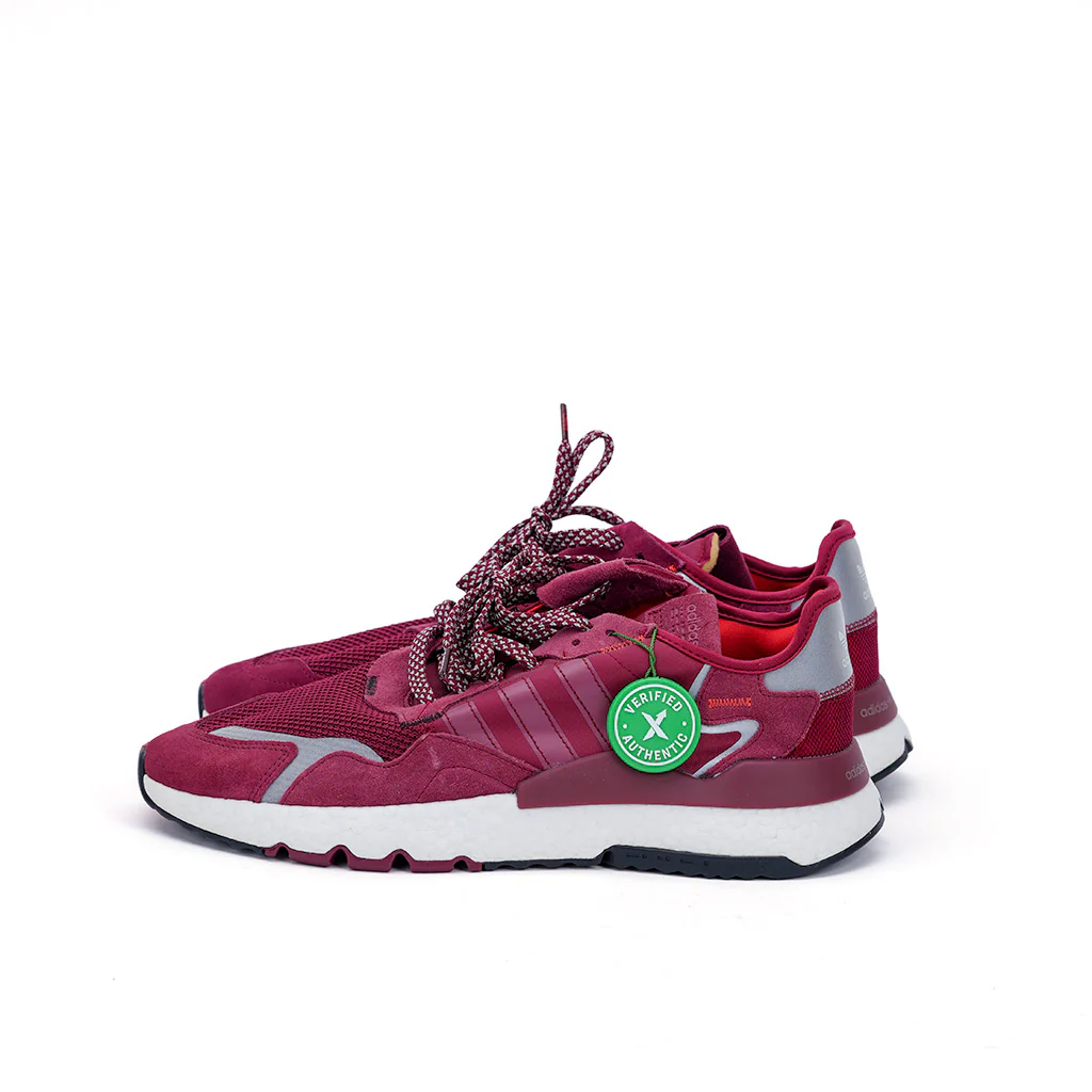 Adidas Nite Jogger Burgundy 3m Size 11 New - Image 2